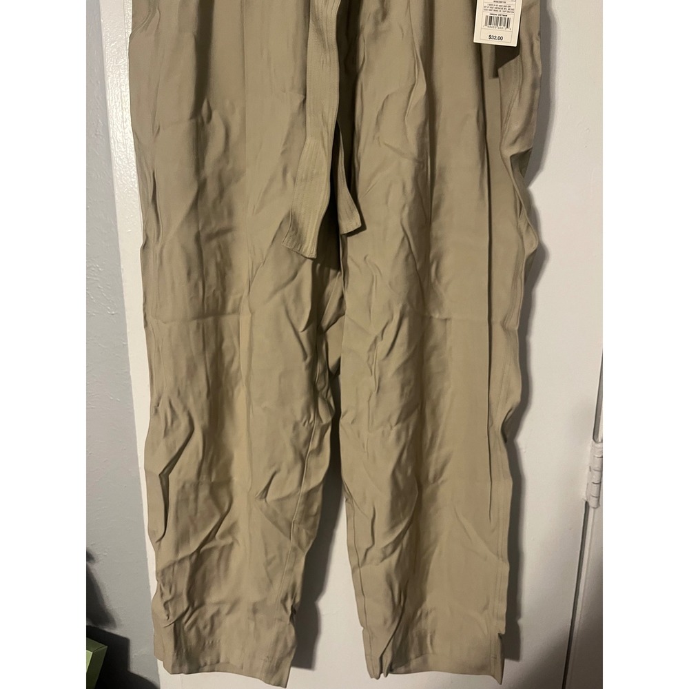 A New Day Beige Paperbag Waist High Rise Straight Leg Pants XXL NWT - Picture 2 of 9